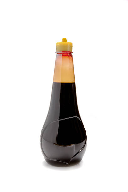 istock Bottle of soy sauce on background 496064966