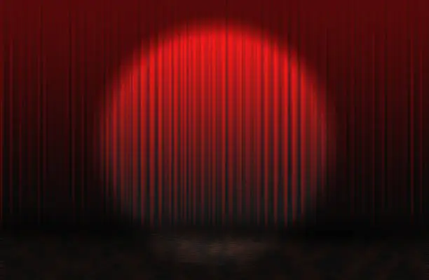 Abstract red rising curtain