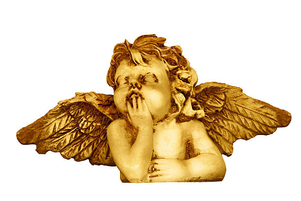 istock Golden angel figurine 496067694