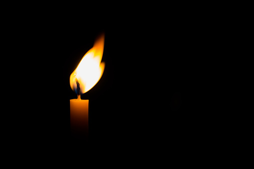 candle light in black background