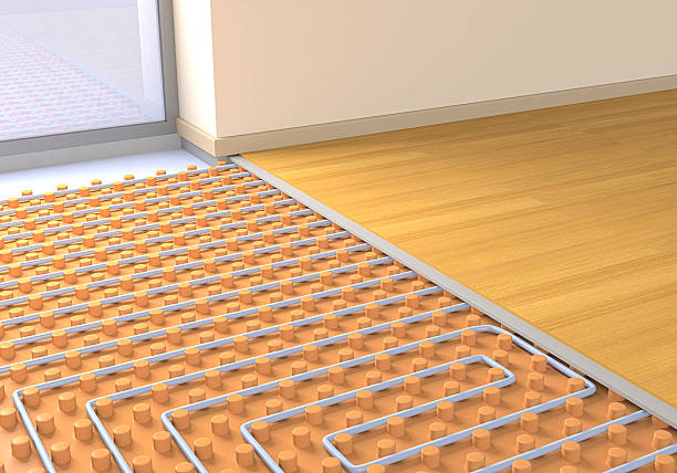 floor heating system stock photo