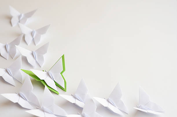 istock Origami butterflies 496069416