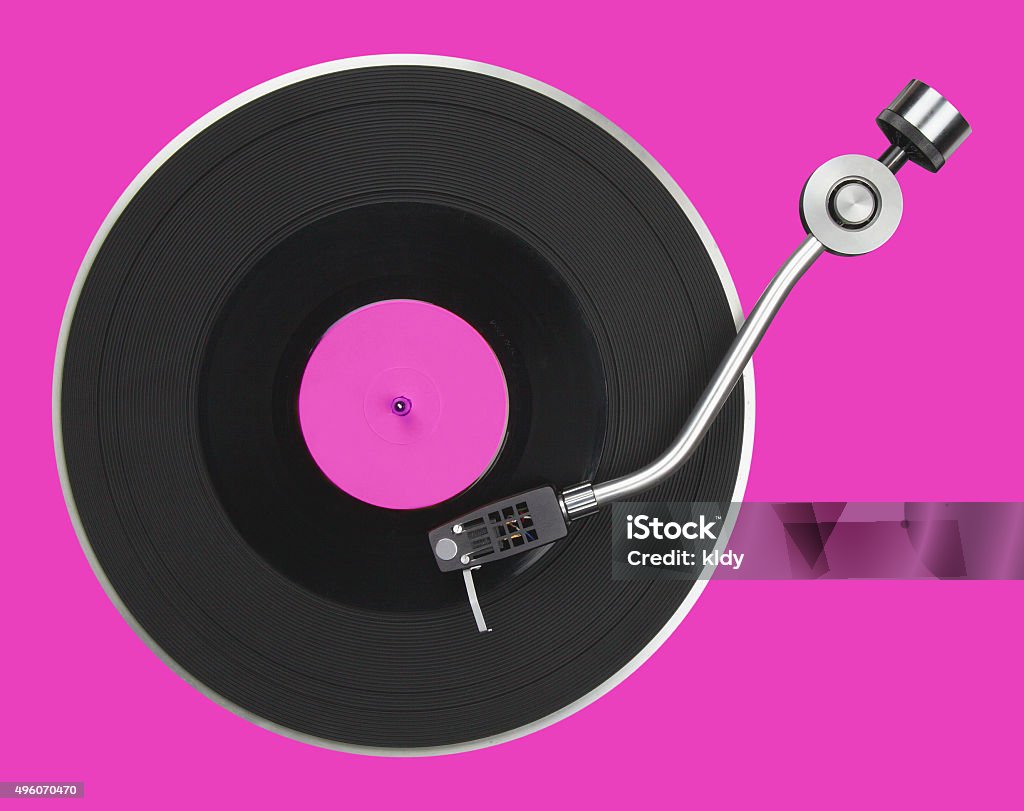 Abstract pink turntable Closeup of abstract pink turntable 2015 Stock Photo