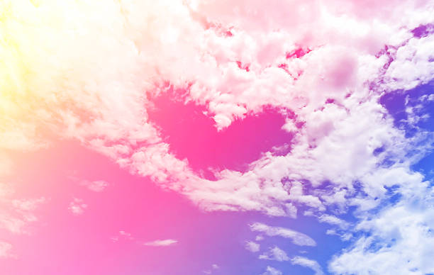 istock Colorful Heart on the sky 496072700