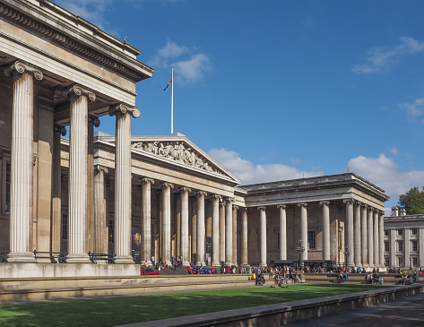 London, UK - September 28, 2015: The British Museum is the largest museum of antiquities in the world and also the most visited by tourists