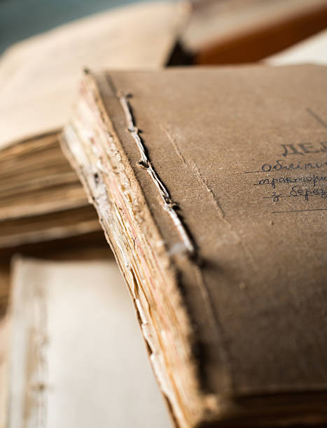istock The folder with old paper documents in the archive 496075842
