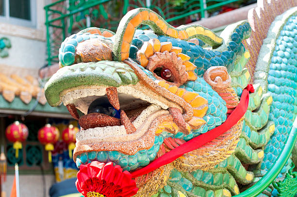 istock Dragon statue with depth of field 496095226