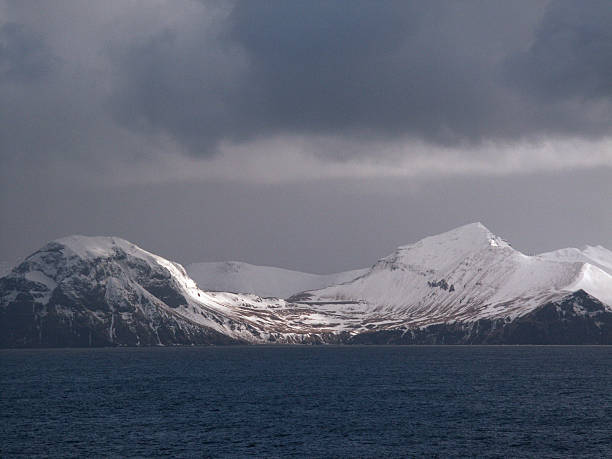 Aleutian Islands and Snow Covered Mountains