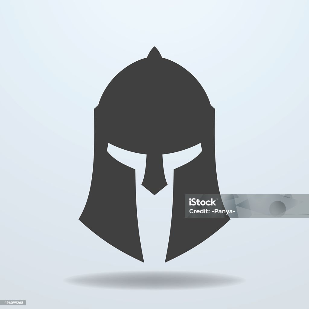 Icon of ancient Greek, Roman, Spartan helmet. Sports Helmet stock vector