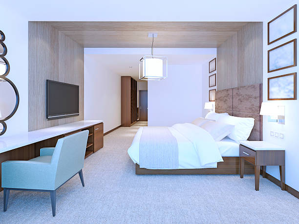 istock Idea of modern master bedroom 496101486