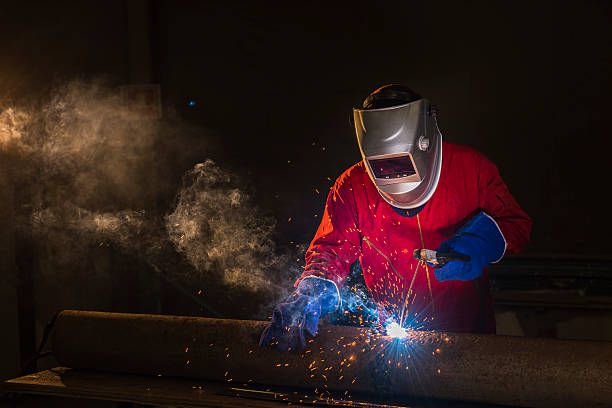 soldador metal aço - saftey equipment flash - fotografias e filmes do acervo