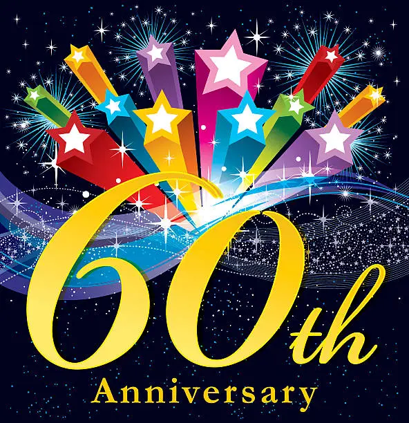 Vector illustration of 60th Anniversary