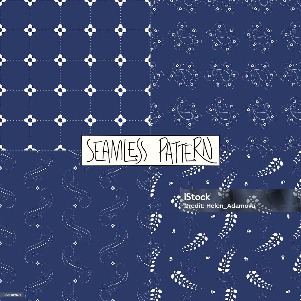 Indigo Easter Pattern Indigo Patterns Stock Illustration - Download Image Now - Effortless ...