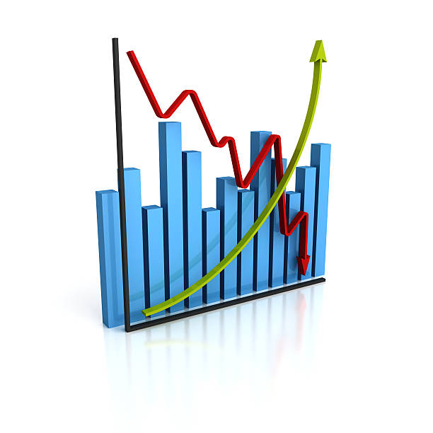 istock Business diagram graph with up down arrows 496109969