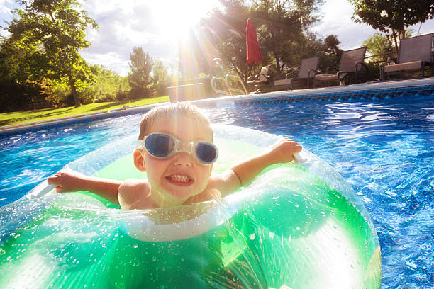 istock Little Boy in Swimming Pool 496110961