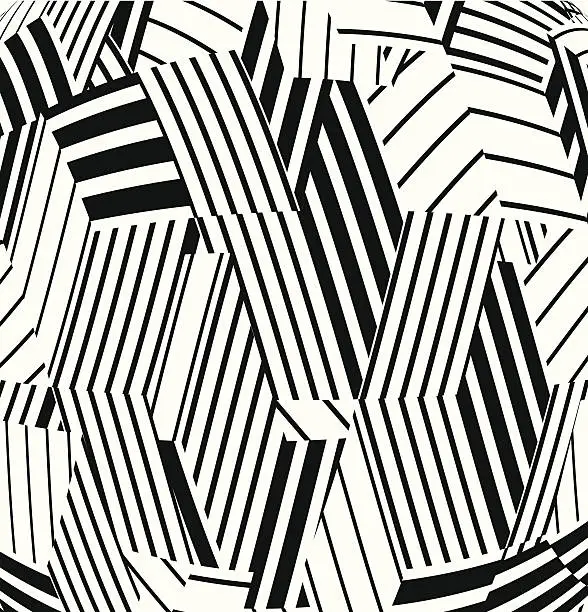 Vector illustration of abstract black and white stripe pattern background