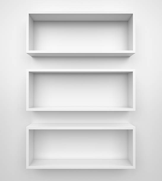 空のショーケース - shelf bookshelf empty box ストックフォトと画像