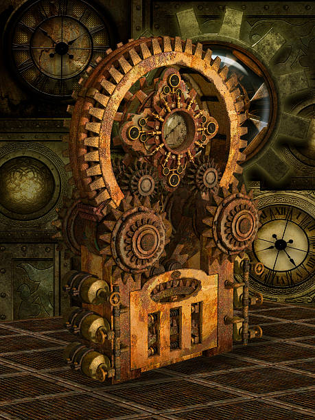 istock Fantasy scene with steam punk style 496118852