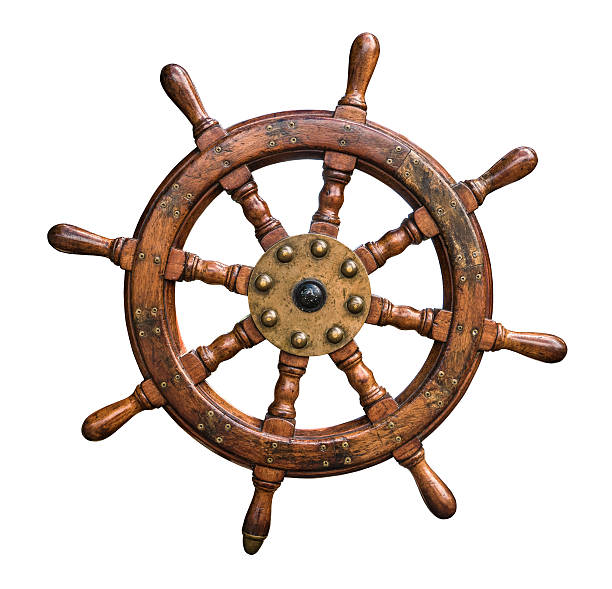 Isolated Ships Wheel stock photo
