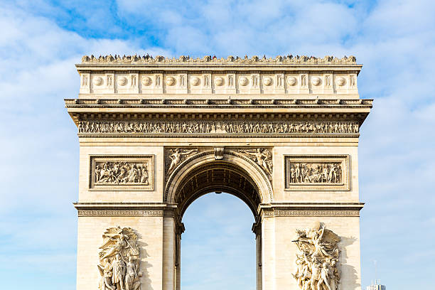 The Triumphal Arch of the Carousel (Arc de Triomphe du Carrousel) in Paris in France.