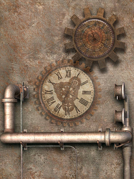 istock Fantasy scene with steam punk style 496119550