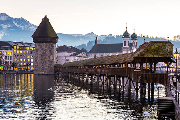 istock The famous Chapel Bridge in Lucerne, Switzerland. 496120026
