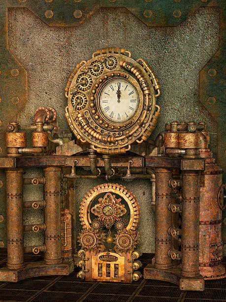 istock Fantasy scene with steam punk style 496120546