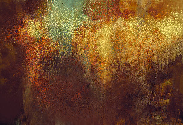 art abstract grunge hintergrund mit verrostet metall-farbe - rusty stock-grafiken, -clipart, -cartoons und -symbole