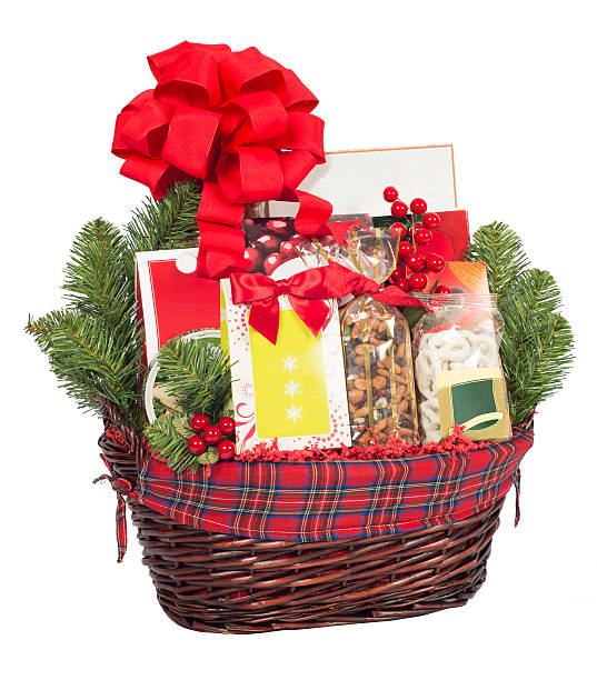 istock Christmas Holiday Gift Basket 496123816