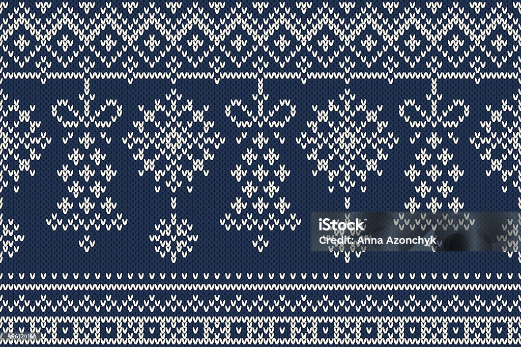 Christmas and New Year Knitting Pattern. Winter Holiday Seamless Background Seamless Pattern on the Wool Knitted Texture. EPS available 2015 stock vector