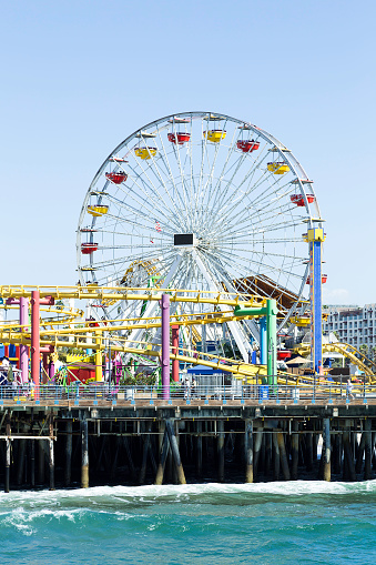 The amusement park on the Santa Monica Pier in Santa Monica, California