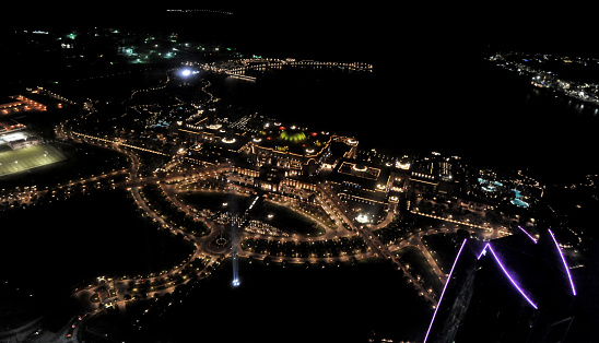 Panorama of Abu Dhabi at night