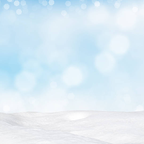 istock Blue winter background with various bokeh and snowdrift 496125386