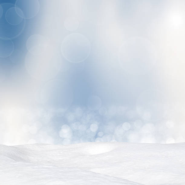 istock Blue winter background with various bokeh and snowdrift 496125492