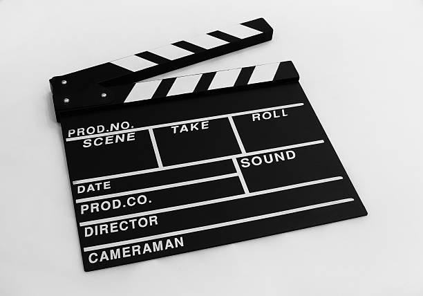 istock Film slate on white background 496127106