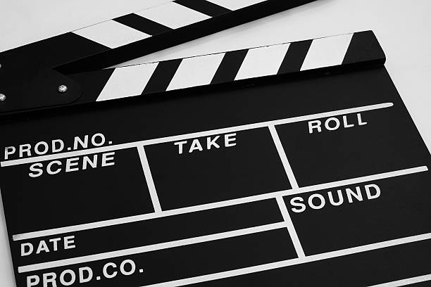istock Film slate on white background 496127246