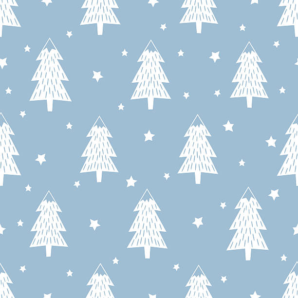 행복함 새해 배경기술. 간단한 원활한 복고풍 크리스마스 패턴 - computer graphic child snowflake vector stock illustrations