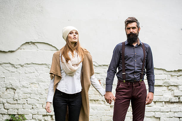 istock Young couple near wall 496131554
