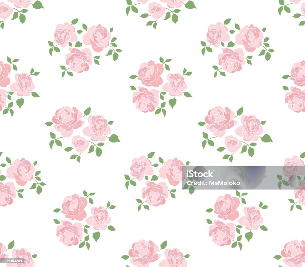 Rustic Roses Printable Light Hand Drawn Rustic Pattern With Roses Stock Illustration ...