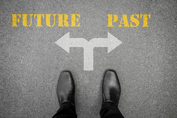 istock Decision to make at the cross road, future or past 496154362