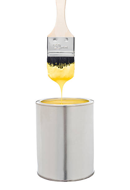 istock Yellow Paint Brush and Can 496156829