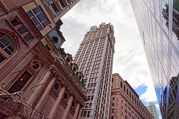 istock New York City skyscrapers against cloudy sky 496157350