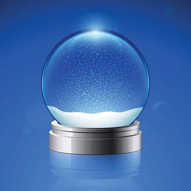Vector illustration of Glass snow globe