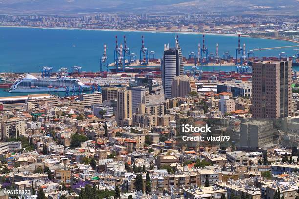 Haifa City View Stock Photo - Download Image Now - Aerial View, Architecture, Bay of Water