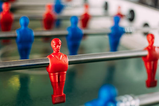 istock Table football game with red and blue players 496158902