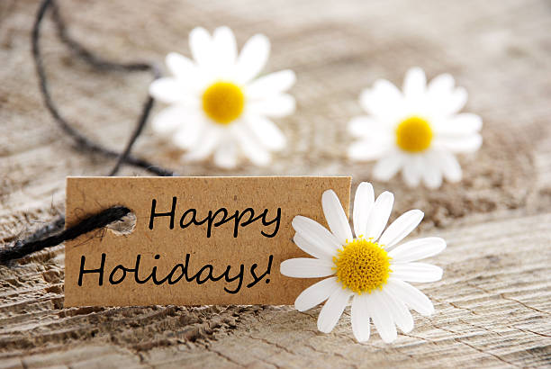 istock Natural Label with Happy Holidays 496159967
