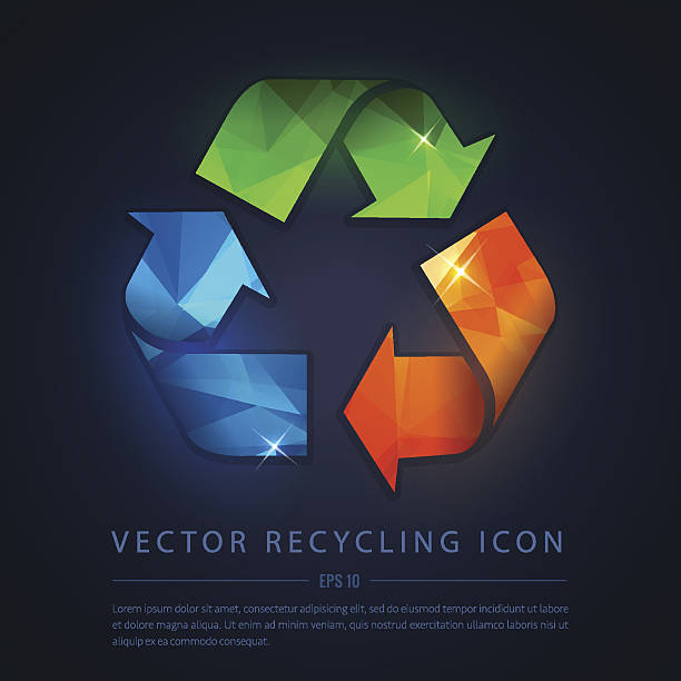 Multicolor recycling sign vector art illustration