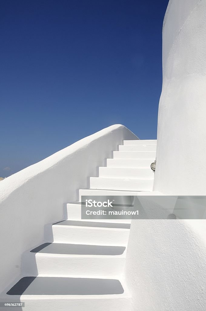 Santorini Oia Whitewashed Stock Photo