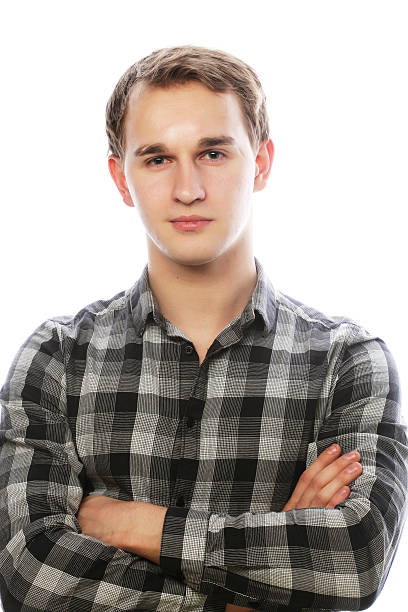 istock handsome young man in casual shirt 496163542