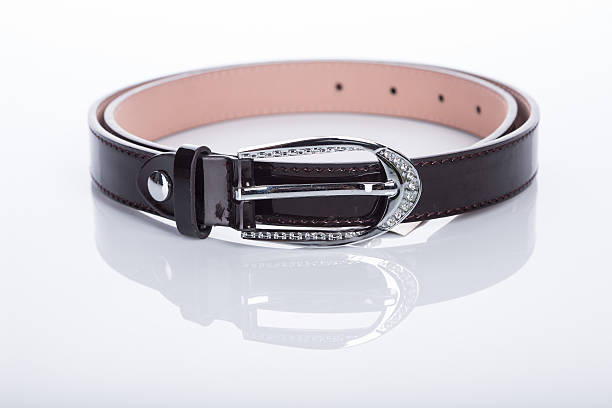 istock brown Women's belt with rhinestones 496164764